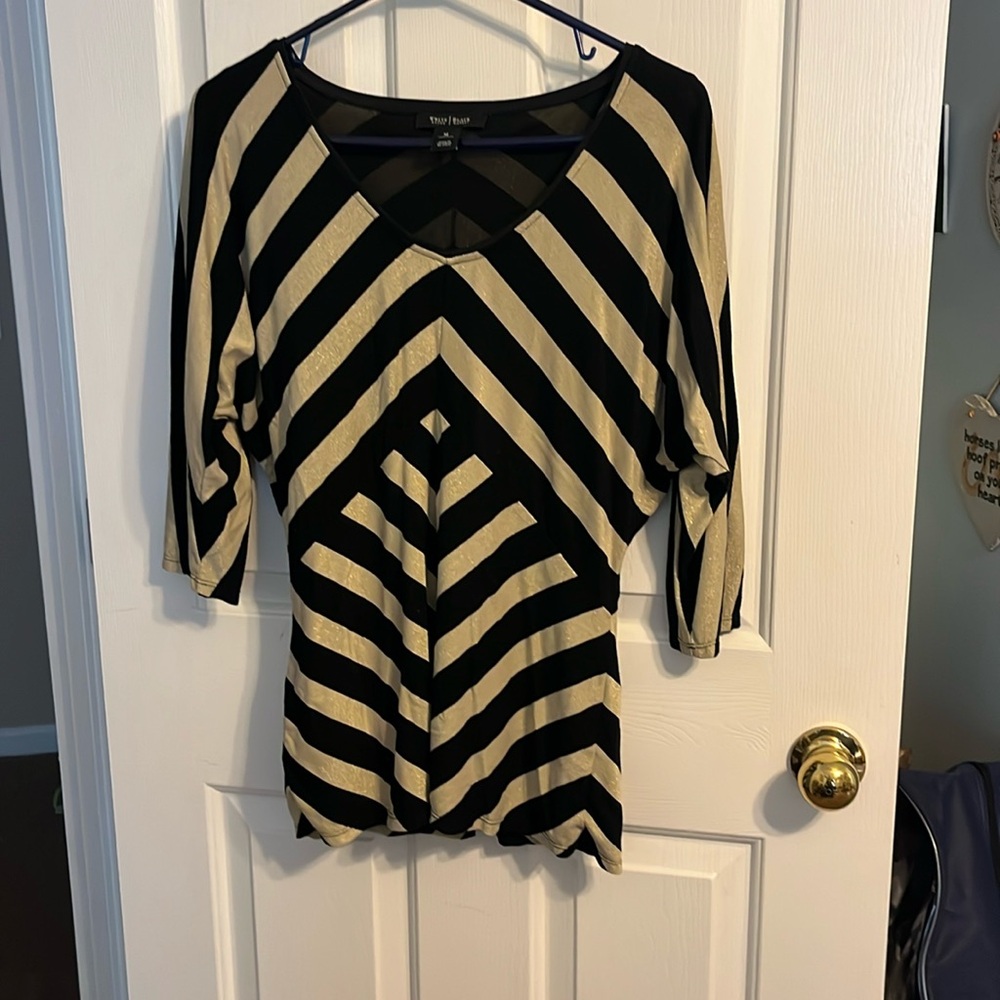 WHBM bronze and black shirt